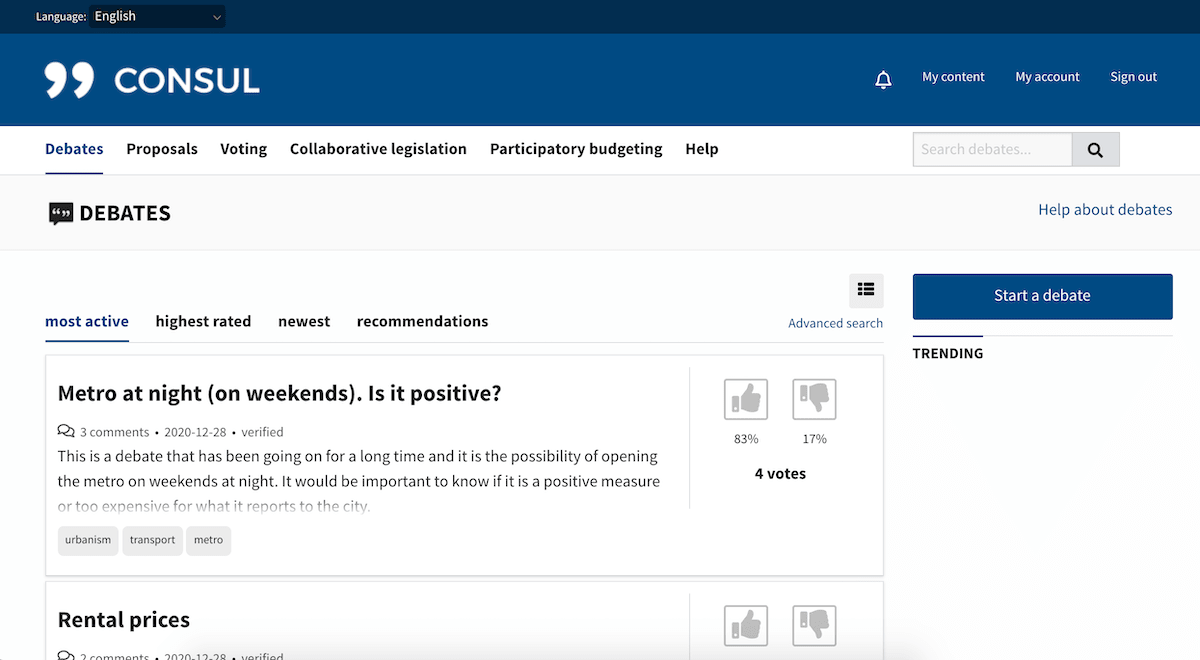CONSUL screenshot
